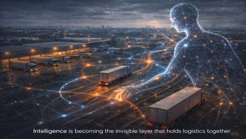 A person standing on a road with trucks and lights

AI-generated content may be incorrect.