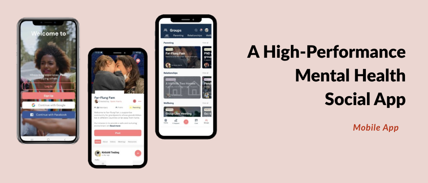 Empowering Community Support Through a High-Performance Mental Health Social App 